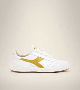 Diadora B.Elite H Italia Sport Women's Heritage Shoes White / Gold | 174820-UK