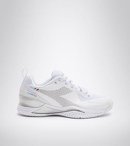 Diadora Blushield Torneo W Ag Women's Tennis Shoes White / Silver | 175039-UK