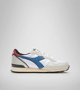 Diadora Camaro Icona Men's Trainers White / Grey / Blue | 572849-UK