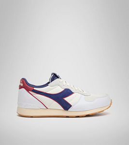 Diadora Camaro Icona Men's Trainers White / Grey / Blue | 598470-UK