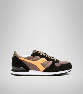 Diadora Camaro Men's Trainers Black / Yellow / Brown | 472910-UK