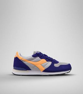 Diadora Camaro Men's Trainers Blue / Grey / Yellow | 726389-UK