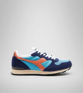 Diadora Camaro Men's Trainers Blue / White / Brown | 423809-UK