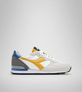 Diadora Camaro Men's Trainers White / Grey / Yellow | 682749-UK