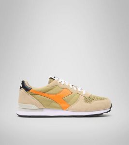 Diadora Camaro Natural Pack Men's Trainers Khaki / Orange | 471983-UK