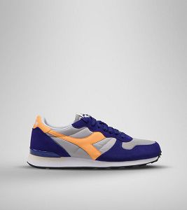 Diadora Camaro Women's Trainers Blue / Grey / Yellow | 136974-UK