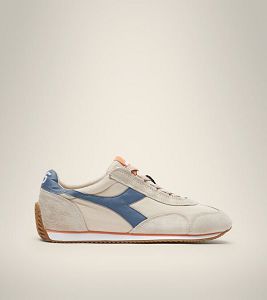 Diadora Equipe H Canvas Stone Wash Men's Heritage Shoes Beige / Blue | 306819-UK