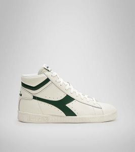 Diadora Game L High Waxed Men's Trainers White / Green | 208743-UK