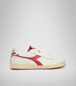 Diadora Game L Low Icona Women's Trainers White / Red | 179056-UK