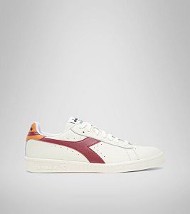 Diadora Game L Low Men's Trainers White / Red | 397218-UK