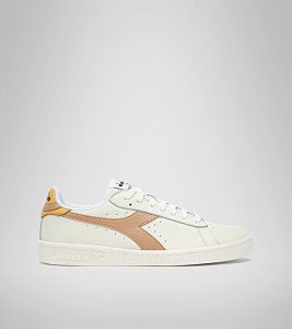 Diadora Game L Low Men's Trainers White / Brown / Yellow | 690385-UK