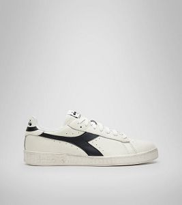 Diadora Game L Low Waxed Men's Trainers White / Black | 347091-UK