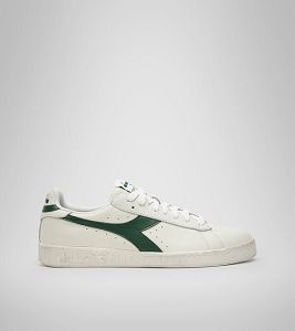 Diadora Game L Low Waxed Women's Trainers White / Green | 137605-UK