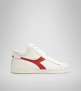 Diadora Game L Waxed Row Cut Men's Trainers White / Red | 934105-UK