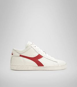 Diadora Game L Waxed Row Cut Women's Trainers White / Red | 280513-UK