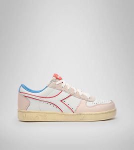 Diadora Magic Basket Low Icona Wn Women's Trainers Beige / Pink / Blue | 408196-UK