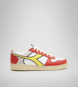 Diadora Magic Basket Low Icona Women's Trainers White / Orange / Yellow | 947210-UK