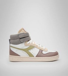 Diadora Magic Basket Mid Icona Wn Women's Trainers White / Multi | 805216-UK