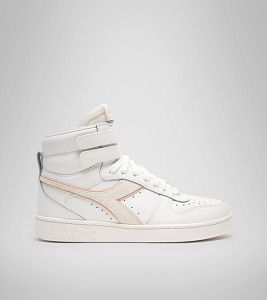 Diadora Magic Basket Mid Leather Wn Women's Trainers White | 625970-UK