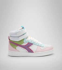 Diadora Magic Basket Mid Wn Women's Trainers White / Multi | 985216-UK