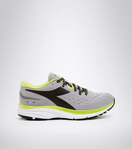 Diadora Mythos Blushield 6 Men's Running Shoes Grey / Black / Yellow | 728409-UK