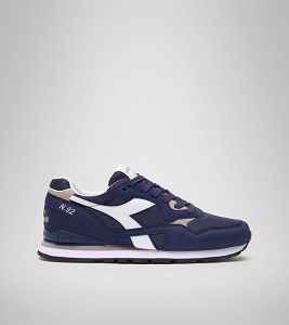 Diadora N.92 Men's Trainers Blue | 927413-UK