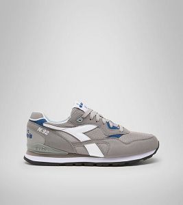 Diadora N.92 Men's Trainers Grey / Blue | 493206-UK