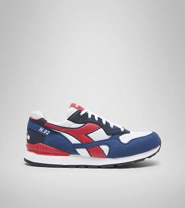 Diadora N.92 Men's Trainers White / Blue / Black | 873250-UK