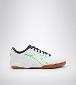 Diadora Pichichi 4 Idr Men's Futsal Shoes White / Green / Black | 526934-UK