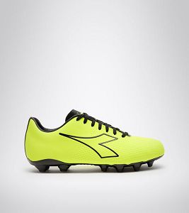 Diadora Pichichi 4 Mg14 Men's Football Shoes Yellow / Black | 842370-UK