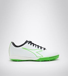 Diadora Pichichi 4 Tfr Men's Futsal Shoes White / Green / Black | 679051-UK