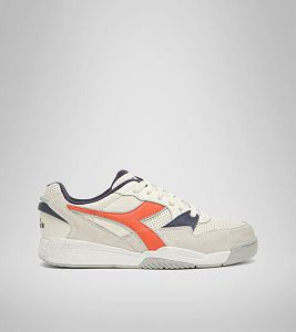 Diadora Rebound Ace Wax Men's Trainers Grey / Orange / Navy | 596127-UK