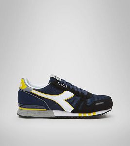 Diadora Titan Men's Trainers Blue / Black / White | 794352-UK