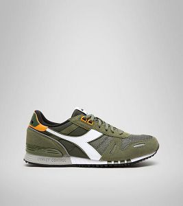 Diadora Titan Men's Trainers Green / White | 940276-UK