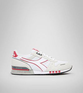 Diadora Titan Men's Trainers White / Grey / Red | 176583-UK