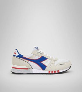 Diadora Titan Men's Trainers White / Grey / Blue | 738521-UK