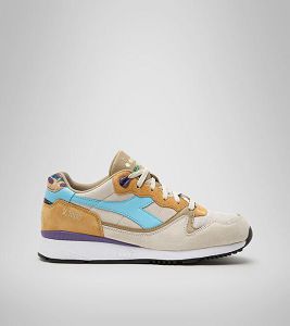 Diadora V7000 Camo Women's Trainers Beige / Brown / Blue | 473165-UK