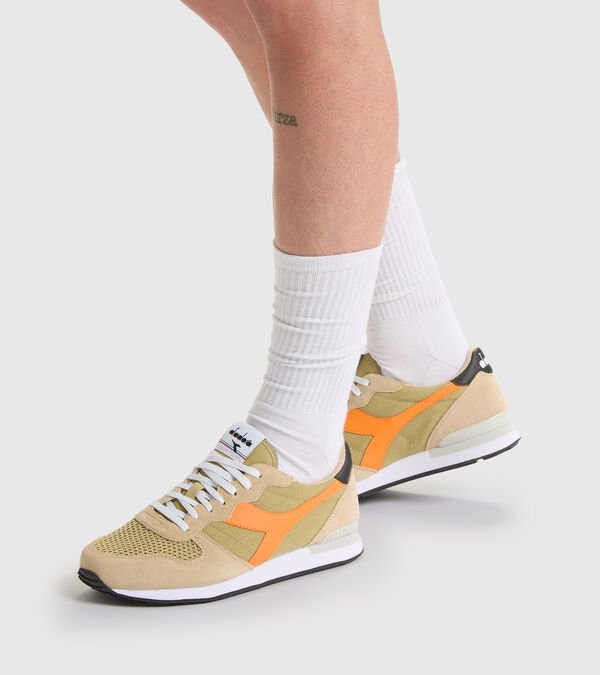 Diadora Camaro Natural Pack Men's Trainers Khaki / Orange | 471983-UK