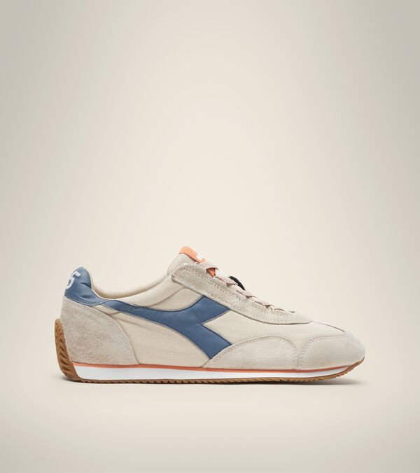 Diadora Equipe H Canvas Stone Wash Men\'s Heritage Shoes Beige / Blue | 306819-UK