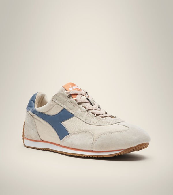 Diadora Equipe H Canvas Stone Wash Women's Heritage Shoes Beige / Blue | 306874-UK