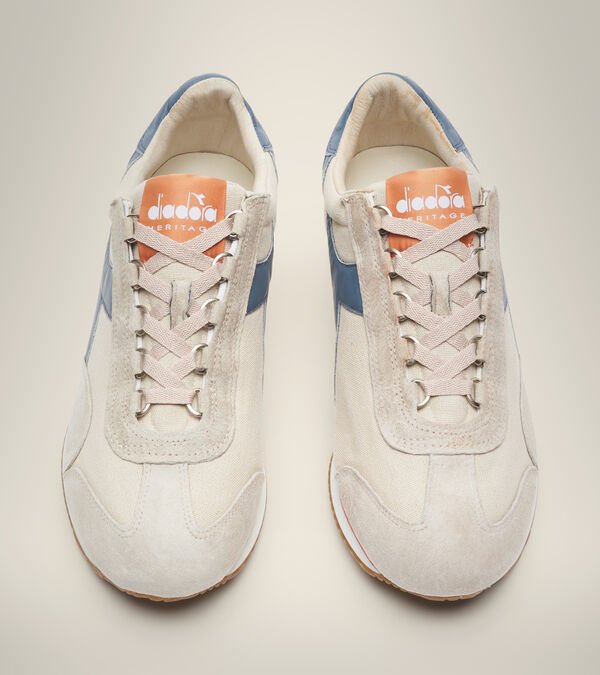 Diadora Equipe H Canvas Stone Wash Women's Heritage Shoes Beige / Blue | 306874-UK