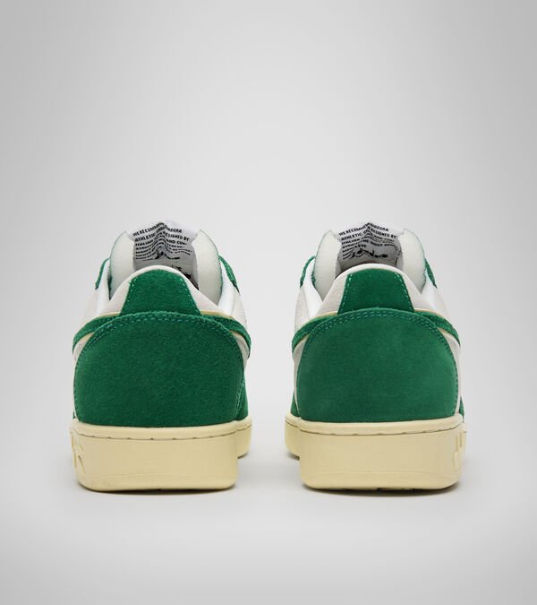 Diadora Magic Basket Low Suede Leather Men's Trainers Green / White | 163254-UK