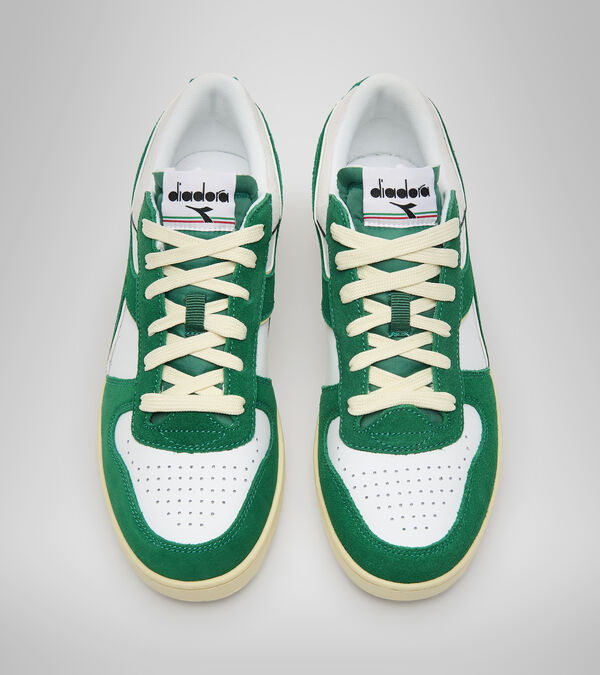 Diadora Magic Basket Low Suede Leather Men's Trainers Green / White | 163254-UK