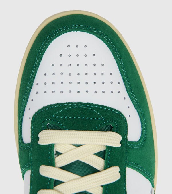 Diadora Magic Basket Low Suede Leather Women's Trainers Green / White | 852364-UK