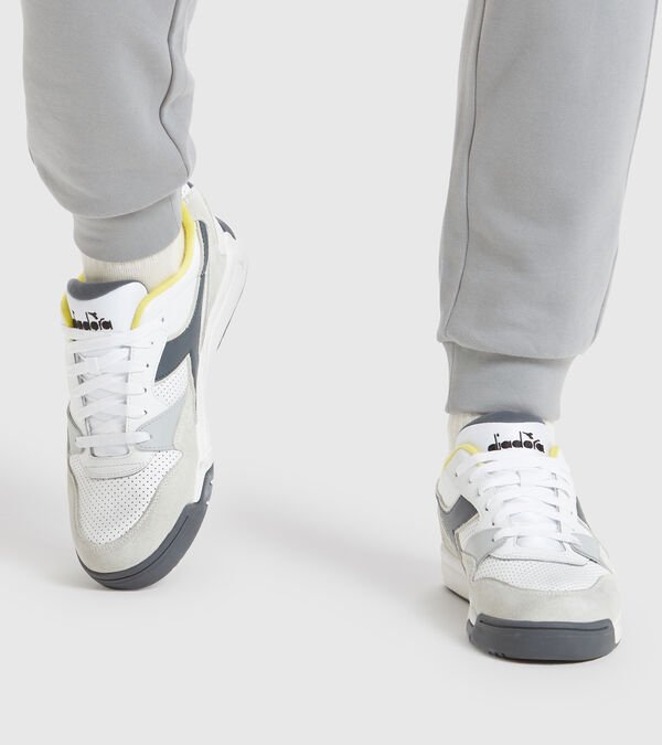 Diadora Rebound Ace Wax Women's Trainers Grey / White / Yellow | 584962-UK