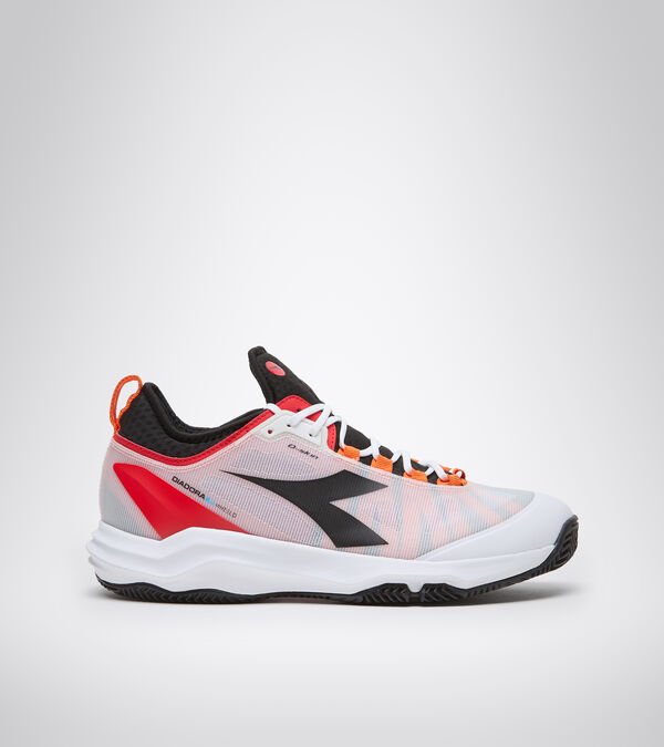 Diadora Speed Blushield Fly 3 + Clay Men\'s Tennis Shoes White / Black / Red | 192450-UK