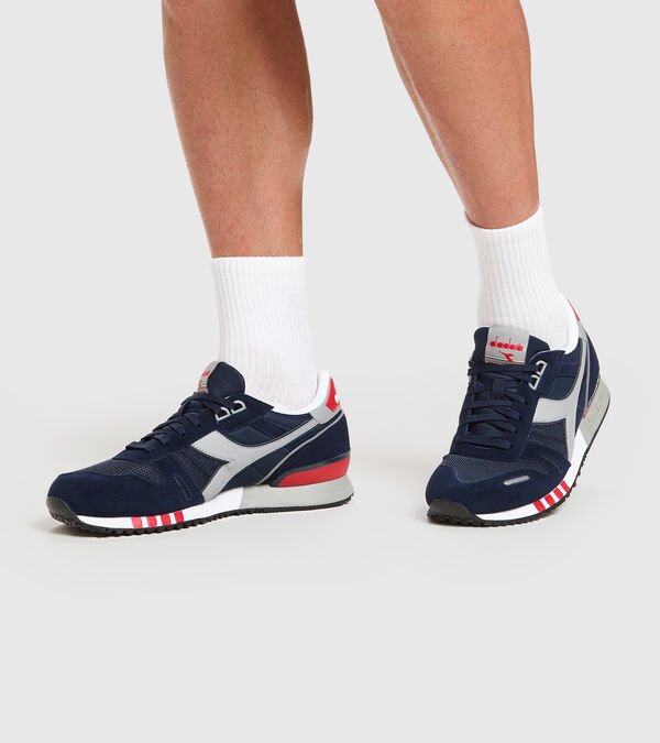 Diadora Titan Men's Trainers Blue / Grey / Red | 754293-UK