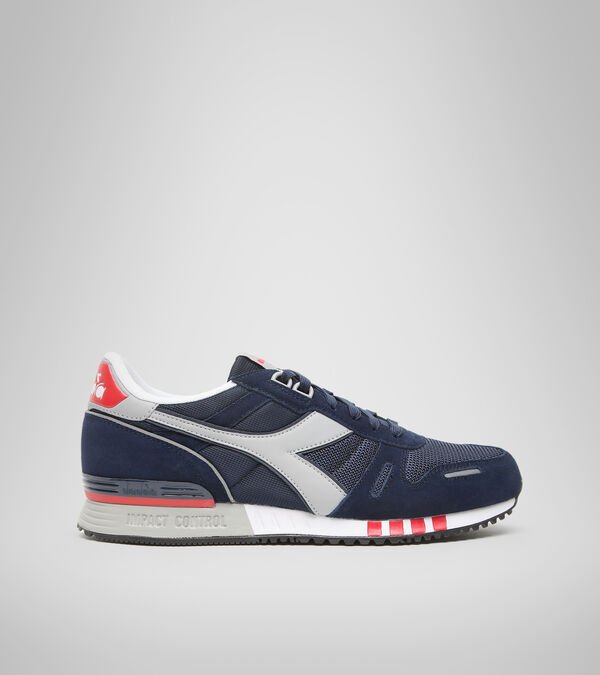 Diadora Titan Men\'s Trainers Blue / Grey / Red | 754293-UK