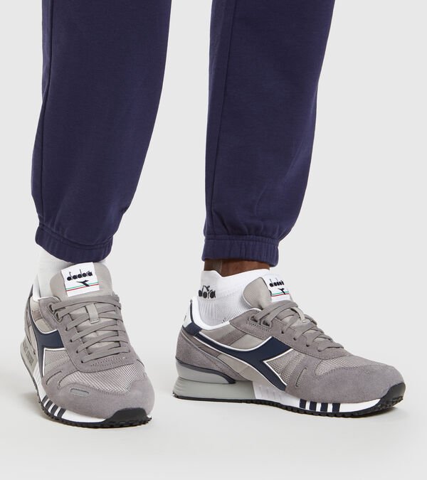 Diadora Titan Men's Trainers Grey / Blue | 564178-UK