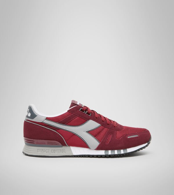 Diadora Titan Men\'s Trainers Red / Silver / White | 304781-UK